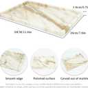 100% Natural Marble Serving Tray Luxury Marble Storage Tray for Home Decor Stone Tray for Bathroom/Kitchen/Vanity/Dresser,Plate Holder for Tissues, Candles, Towel