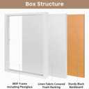 Califortree Large 16x20 Shadow Box Frame with Soft Linen Back - Memory Display Case, Shatterproof Plexiglass, 12 Push Pins Included, White