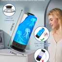 Jellyfish Lamp, Multi Color Changing Jellyfish Aquarium Lamp with 2 Light Modes 4 Speeds Control Mood Night Light for Home Office Bedroom Table,Gift for Kids Adults (Black)