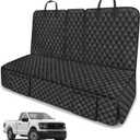 Dog Car Seat Cover for Back Seat for Ford F150 F-150 2000-2025 2026 | for Lariat King Ranch Platinum XL XLT Limited Raptor Truck Accessories Pet Bench Backseat Rear Seat Covers Waterproof black