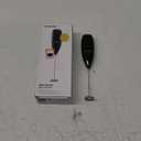 Chefman Handheld Electric Milk Frother Create Foam for Coffee, Cappuccinos, & Lattes, Mix Matcha & Protein Powder, Cordless & Compact, Stainless Steel Wand, Battery Operated, Black