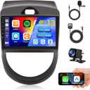 [2+64GB] Android 15 Car Radio for Kia Soul 2010 2011 2012 2013 with Wireless CarPlay Android Auto, 9 Inch HD Touchscreen Car Stereo with GPS WiFi Bluetooth FM/RDS SWC Backup Camera MIC