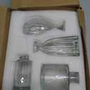 Glass Bud Vase Clear Bud Vases Set of 4 for Centerpieces, Vintage Glass Flower Vases in Bulk Suitable for Weddings, Parties or Home Decoration