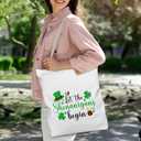 2 x St. Patrick's Day Bag, St. Patrick's Day Tote Bag Gift for Women, 13.8x13.8 inch