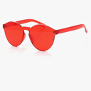 Pack of 2, Rimless Sunglasses Oversized Colored Transparent Round Eyewear Retro Eyeglasses for Women Men