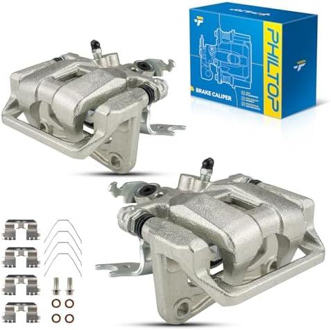PHILTOP 19B3358+19B3359 Rear Disc Brake Caliper Assembly Replacement For Acura TSX 2009 2010 2011 2012 2013 2014, Honda Accord 2008 2009 2010 2011 2012, Pair Set of 2 Rear Driver and Passenger Side