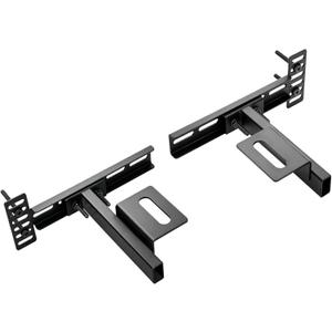 Thickened Headboard Brackets For Metal Bed Frame, Suitable For Double Bed, Standard Beds, Queen Beds, And King Bed, Adjustable Headboard Brackets With Footboard Extension Kit, Matte Black , 2 PCS