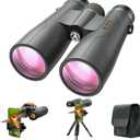 Adasion 15x56 UHD Binoculars for Adults High Powered with Phone Adapter and Tripod, Super Powerful BAK4 Prism Waterproof Binoculars for Hunting Stargazing Bird Watching Hiking Safari Travel Sports