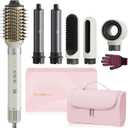 6 in 1 Hair Styler, High Speed Ionic Hair Dryer with Auto-Wrap Curlers, Blow Dryer Oval Brush & Volumizer, Hot Air Styler for Fast Drying,Curling, Smoothing & Volume, Hair Curler with Travel Case