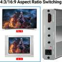 RCA Svideo to HDMI Converter with 4 : 3/16 : 9 Aspect Ratio Switch, S-Video RCA to HDMI Adapter, Support 720P/1080P Output Switch for VHS/VCR/DVD Player/Wii/PS1/PS2/N64/NGC/NES to View on HD TVs