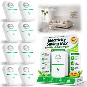 8PCS Power Plug Pro Energy Saver 2026 Updated New Stop Watt Energy Saving Device Intelligent Electricity Electric Saving Box Smart Plug in Power Box Power Factor Saver Household Power Plug-in
