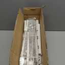 DAOYA Corner Shower Caddy Tension Pole, 4Tier Adjustable Corner Shower Caddy with Soap Dish & Razor Holder, Stainless Steel Tension Pole Shelf Fits Bathtub & Floor 25114.2 inches(Offwhite)