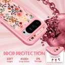 for Google Pixel 9 Pro XL Case - Women Girls Cute Cover Girly Aesthetic Kawaii Unique Design Teens Floral Flowers Heavy Duty Shockproof Protective Phone Case for Pixel 9 Pro XL 6.8 Inch