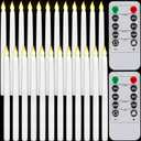 Tuanse 24 Pack Flameless Taper Candles with Remote & Timer, 11" Flickering 3D LED Battery Operated Window Candlesticks, Dimmable for Wedding Table Centerpieces Home Valentines Decor(White)