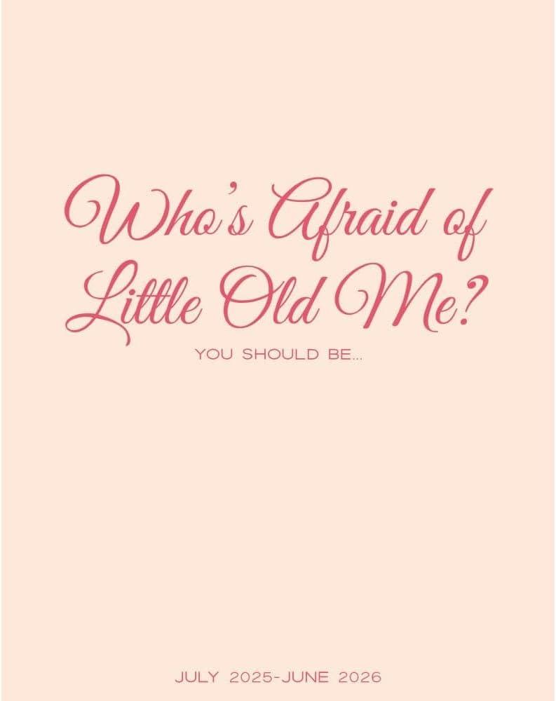 Willow Creek Press Booklet Monthly Planner, Who's Afraid Academic July 2025 - June 2026 7.5" x 9.5" Booklet Monthly Planner