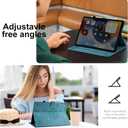 Galaxy Tab A11 Plus Case 5g 11 Inch, Dandelion Cover Soft Touch Premium Faux Leather Made with Card Slots and Kickstand, Water-Proof Precise Cutouts Compatible with Galaxy Tab A9+ 11 Inch Blue