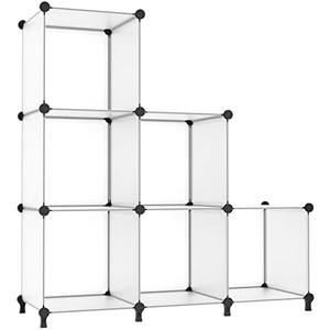 AWTATOS Closet Organizer 6 Cube Closet Storage Shelves DIY Stackable Clothes Storage Organizer Shelving for Closet Bedroom, Home, Translucent
