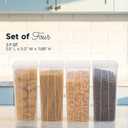 IRIS USA Food Storage Containers with Flip-Top Lid, 3.9 Qt - 4 Pack, Clear Stackable Food Containers for Kitchen & Pantry Organization, BPA-Free, Food Grade Plastic For Flour, Sugar, Dry Food, Grain, Food Grade Large - 4 Pack