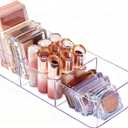 Acrylic Organizers Makeup Storage  Cosmetic Organizer for Bathroom Drawer, Display Case for Vanity, Countertop, Kitchen, Desk 3-Section