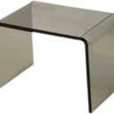 Acrylic Step Stool Footstool Multifunctional Non Slip for Kids Shower Bench Small Stool for Toilet Apartment Bedroom Kitchen, Gray