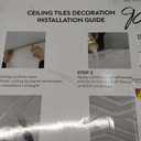 STICKGOO PVC Ceiling Tiles, 2'x2' Glue Up Ceiling Panel White to Prevent Breakage Cover 48 Sq. Ft, Pack of 12 Tiles