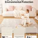 Joypony Baby Play Mat 79x 71 Inch, Extra Large Foldable Play Mats for Babies and Toddlers, Waterproof & Anti-Slip Portable Baby Floor Mat for Tummy Time, Non Toxic Foam Play Mat for Floor Travel Bag