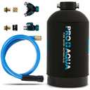PRO+AQUA 16,000 Grain Portable Water Softener for RV, Trailers, Boats, Mobile Car Wash, Pressure Wash Protects Water Systems from Hard Water Damage and Corrosion, with Pre-Filled High-Capacity Resin