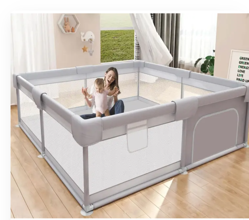 Baby Playpen Play Pens for Babies and Toddlers Baby Fence Baby Play Yards for Indoor & Outdoor with Breathable Mesh Anti-Fall Playpen