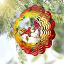 Cardinal Wind Spinners Metal Cardinal Gifts for Women, Mom, Grandma,12inch Hanging Wind Spinner for Outdoor&Indoor Decor Wind Kinetic Christmas Mother Ornament for Yard Garden Decoration