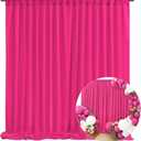 10 x 10 Feet Fuchsia Backdrop Curtain for Partie, Background Curtains for Photoshoot, Birthday, Wedding, Halloween, Thanksgiving, Christmas Day, New Year Party Decorations 5Ft x 10Ft, 2 Panels