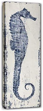 Amazon.com: Yihui Arts Seahorse Wall Art Hand Painted Costal Paintings Blue Pictures Canvas Artwork for Living Room Bedroom Decoration: Paintings