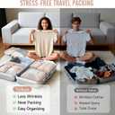 Veken 8 Set Packing Cubes, Cruise Ship Travel Essentials Accessories for Beach Vacation, Personalized Gifts for Women Mom Her, Suitcase Organizer Bags for Luggage with Hanging Toiletry Bag (02 Cream)