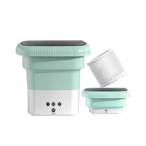 Portable small washing machine,13L Capacity Foldable Mini Washer,Ideal for Baby Clothes, Underwear & Small Items. Perfect for Apartments, Dorms, RVs & Travel (Green)