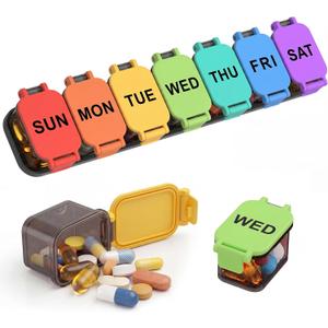 Extra Large Weekly Pill Organizer - Waterproof 7-Day Pill Box, Portable Vitamin & Supplement Case, Easy to Open Design, Ideal for Travel and Daily Medication Management