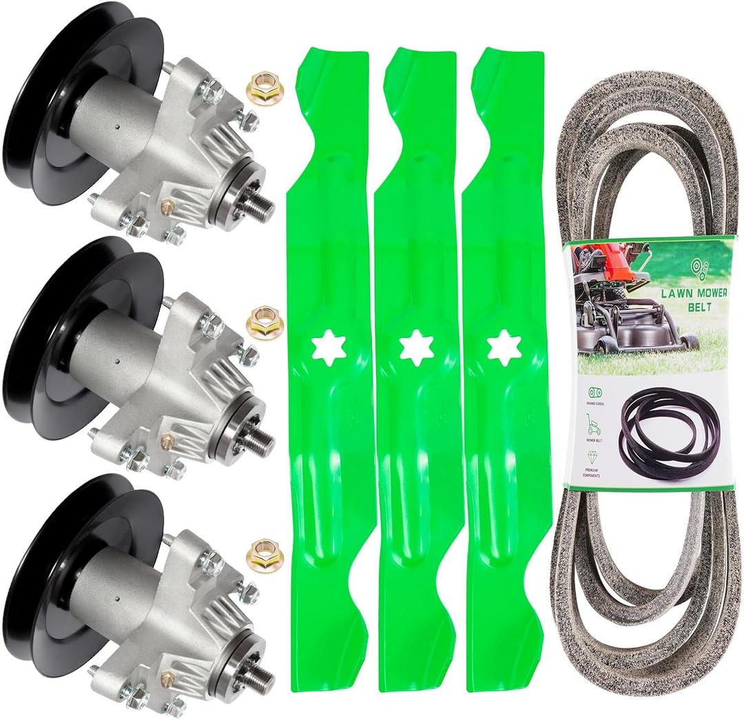 Deck Rebuild Kit for 50" Deck M TD C ub Cadet LT1050 i1050 LGT1050 SLT1550 T Roy Bilt TB2450 3 Spindle Replaces 618-04126A 918-04125 3 Blade 742-04053 1 Be lt M TD C ub Cadet T oro 754-04077