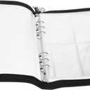 STOBOK A5 Photocard Binder with Inner 6 Ring Zipper Binder Album Refillable Photocard Holder Travel Photo Organizer for Kpop Card Storage (Black)