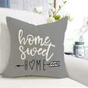 YCOLL Pillow Covers 18x18 Set of 4Modern Sofa Throw Pillow Cover, Decorative Home Outdoor Linen Fabric Geometric Pillow Case for Couch Bed CarGray