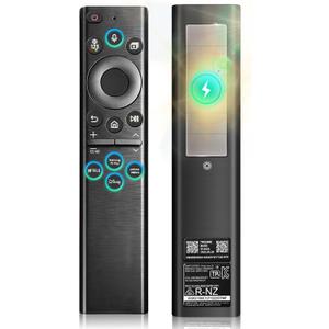 for Samsung Frame Smart TV Remote Replacement: Solar Powered USB-C Fast Charge, 6-12 Months Battery Life, Voice Bluetooth Controller Compatible with Samsung 2020-2025 Neo QLED 4K Smart TVs