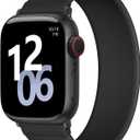 Zedoli Sport Solo Loop Band Compatible with Apple Watch Bands, Women Men, Stretchy Soft Silicone Elastic Strap for iWatch, Size: 44/45/46/49/42mm(Series 3)M: 6.93"-7.48"
