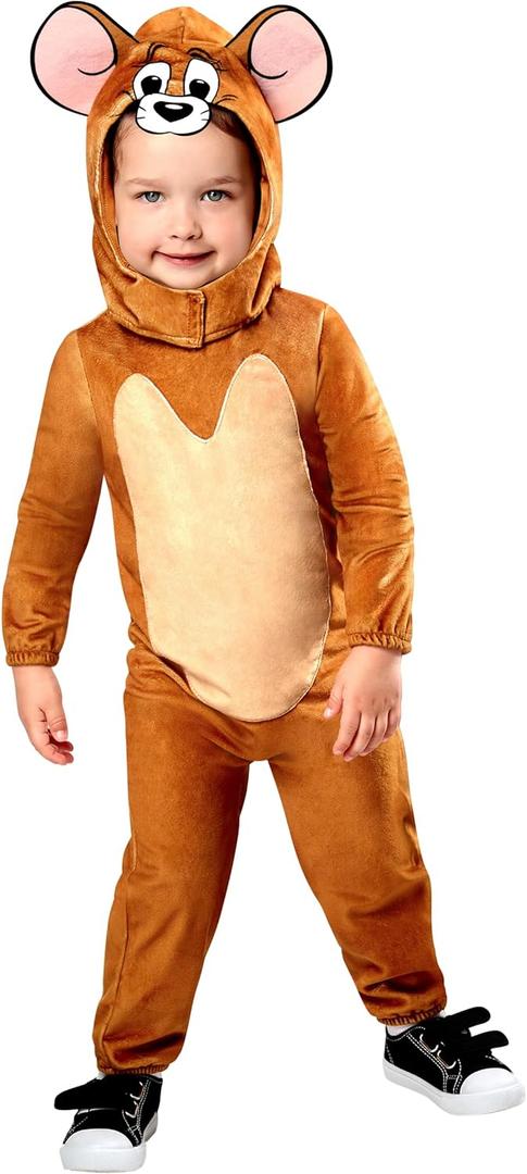 Rubies Toddler Tom & Jerry Toddler Mouse Costume Jumpsuit and Headpiece (4T, As Shown)