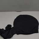 Swim Turban Waterproof Silicone Lined Swim Cap Long Hair Swim Caps for Women Youth - Large Swim Caps (Black)