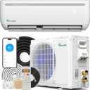 YITAHOME 18000 BTU Mini Split AC/Heating System, Ductless Mini Split Air Conditioner Heat Pump,230V 19 SEER2 Energy Efficient Inverter AC Unit,Wifi Enabled Compatible with Alexa for Apartment, Garage