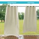 RYB HOME Extra Wide Outdoor Curtains Windproof, Blackout Waterproof Privacy Outside Curtains for Patio Pergola Pool Hut Screen Porch Outside Deck, W 105 x L 96 inch, Natural, 2 Panels