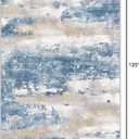 BEIMO Area Rugs 8x10 for Living Room Bedroom, Modern Abstract Machine Washable Soft Blue Cream Rug, Floor Carpet with Non Slip Backing for Dining Room