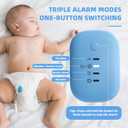 Bed Wetting Alarm for Boys and Girls - USB Rechargeable, Bedwetting Alarm with High Sensitivity Sensor, Loud Sound and Strong Vibration, Proven Solution for Bedwetters(Blue)