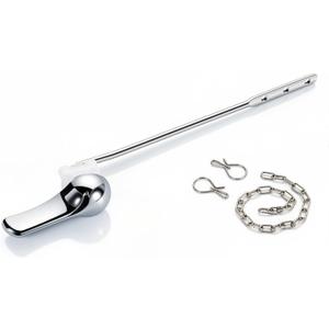 Joyrain Universal Front-Mount Toilet Replacement Kit, Toilet Flush Tank Rod with Stainless Steel Flapper Chain, Compatible with Most Front-Mount Toilets (Chrome (Brushed Nickel Rod), 1-Pack)