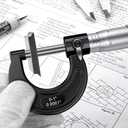 HDLNKAK Outside Micrometer 0-1" /0.0001'', Machinist Micrometer with Zero Wrench, Baked-Enamel Finish, Precision Machinist Tool for Work (Black)