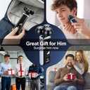 2-Pack Electric Rotary Shavers for Men 3D Floating Head Rotary Razor USB-C Rechargeable Easy Clean Magnetic Head Ideal Gift for Dad Husband Travel Razor for Men