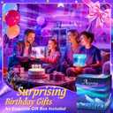 Northern Lights Projector Aurora Light Projector, 18-Color Sunset Lamp Cool Stuff for Teen Girls Game Room Decor for Teen Girls, Mood Lighting Galaxy Projector for Bedroom Decorations, Boy Girl Gifts