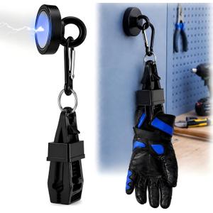 Moxweyeni Magnetic Gloves Clip with Magnet Base, Heavy Duty Glove Holder for Belt, Work Glove Clip for Construction, Firefighter, Electrician, Warehouse, Helmet Tool Holder